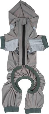 Show full view: Dog Helios Namastail Lightweight 4-Way Stretch Performance Yoga Dog & Cat Hoodie Tracksuit, Grey, X-Large slide 6 of 7