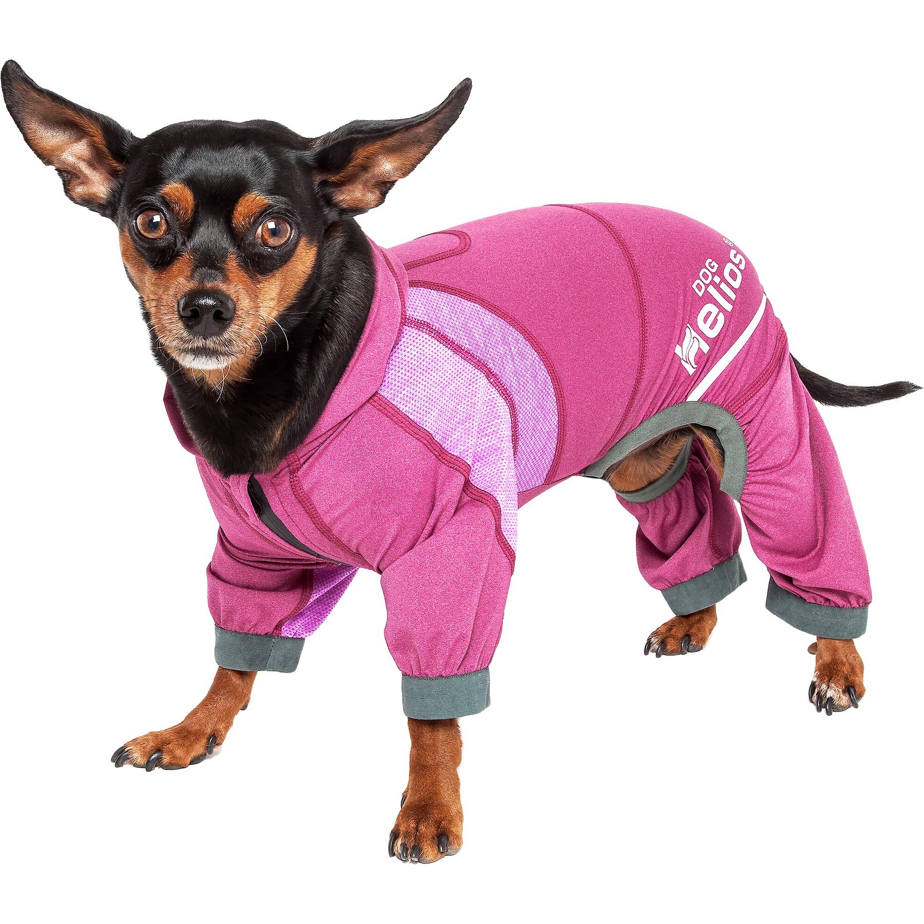Dog Helios Namastail Lightweight 4-Way Stretch Performance Yoga Dog & Cat Hoodie Tracksuit, Pink, Large