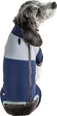 Show full view: Dog Helios Tail Runner Lightweight 4-Way Stretch Performance Dog Tracksuit, Blue & Grey, Medium slide 3 of 8
