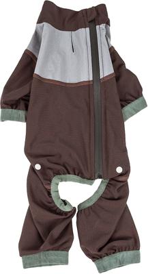 Show full view: Dog Helios Tail Runner Lightweight 4-Way Stretch Performance Dog Tracksuit, Brown & Grey, Medium slide 3 of 7
