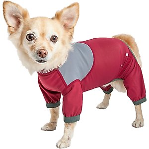 Dog Helios Tail Runner Lightweight 4-Way Stretch Performance Dog Tracksuit, Red & Grey, Large