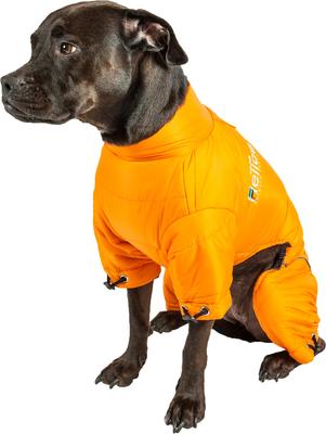 Show full view: Dog Helios Thunder Full-Body Dog Jacket, Orange, Medium slide 7 of 11