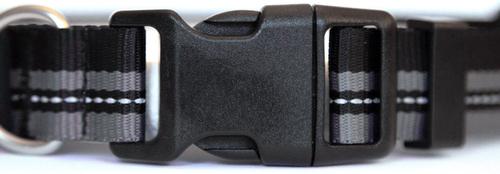 Show full view: DOG iD The Rock Solid Personalized ID Tag Dog Collar, Graphite, Black, Medium/Large slide 3 of 9