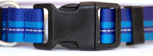 Show full view: DOG iD The Rock Solid Personalized ID Tag Dog Collar, Graphite, Blue, X-Large slide 3 of 9