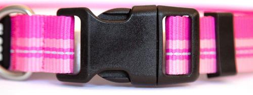 Show full view: DOG iD The Rock Solid Personalized ID Tag Dog Collar, Rose Gold, Pink, Medium/Large slide 3 of 8