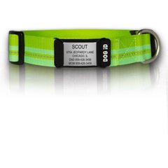 DOG iD The Rock Solid Personalized ID Tag Dog Collar, Slate