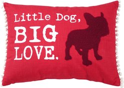 Dog is Good Big Love Lumbar Pillow, Red, 20 x 14-in