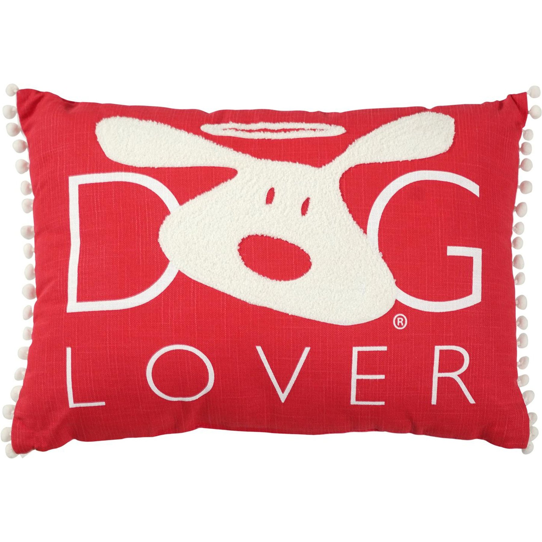 Dog is Good Dog Lover Lumbar Pillow, Red, 20 x 14-in