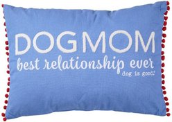 Dog is Good Dog Mom Lumbar Pillow, Blue, 20 x 14-in