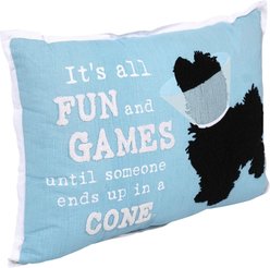 Dog is Good Fun & Games Lumbar Pillow, Blue, 20 x 14-in slide 2 of 3