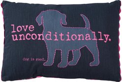 Dog is Good Love Unconditionally Lumbar Pillow, Black, 20 x 14-in