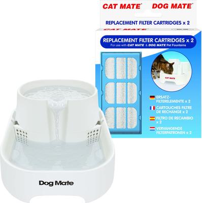 Show full view: Dog Mate Large Fresh Water Plastic Dog & Cat Fountain, 192-oz + Replacement Filter Cartridges, 2 count slide 1 of 8