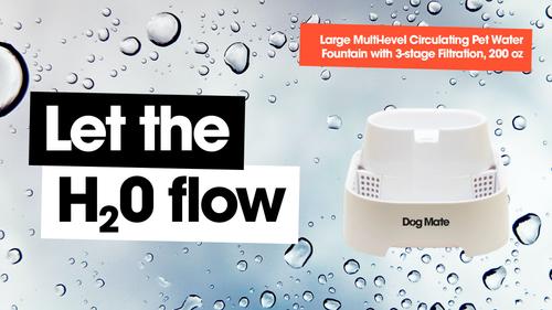 Show full view: Dog Mate Large Fresh Water Plastic Dog & Cat Fountain, 192-oz slide 3 of 10