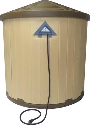 Show full view: Dog Palace CRB Insulated Heated Dog House, Brown/Tan slide 3 of 8