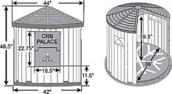 Dog Palace CRB Insulated Heated Dog House, Grey/Taupe slide 2 of 8