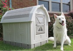 Dog Palace Dog House, Grey/Taupe