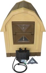 Dog Palace Insulated Heated Dog House, Brown/Tan