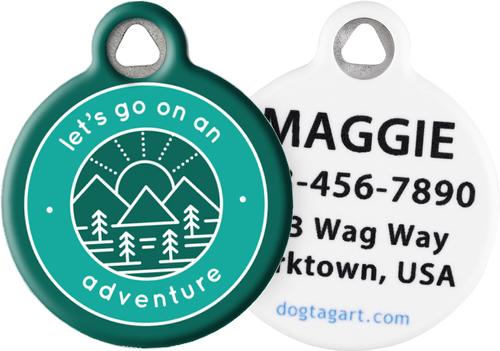 Show full view: Dog Tag Art Adventure Badge Personalized Dog & Cat ID Tag, Large slide 1 of 5