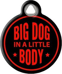 Dog Tag Art Big Dog Little Body Personalized Dog ID Tag, Large slide 2 of 5