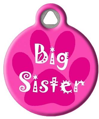 Show full view: Dog Tag Art Big Sister Personalized Dog & Cat ID Tag, Small slide 2 of 5