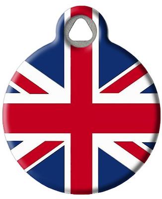 Show full view: Dog Tag Art British Flag Personalized Dog & Cat ID Tag, Small slide 2 of 5