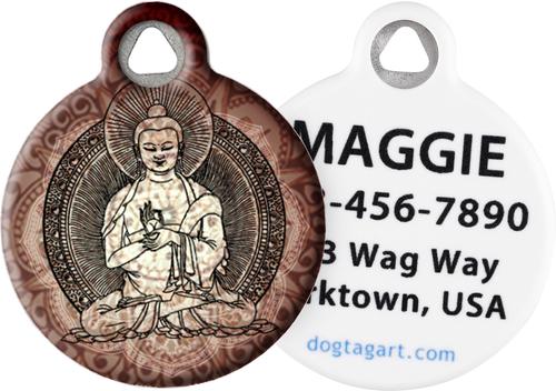 Show full view: Dog Tag Art Buddha Personalized Dog & Cat ID Tag, Large slide 1 of 6