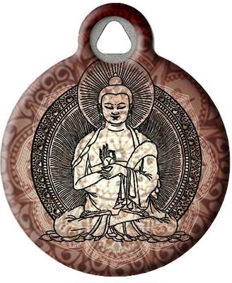Show full view: Dog Tag Art Buddha Personalized Dog & Cat ID Tag, Large slide 2 of 6