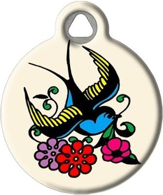 Show full view: Dog Tag Art Classic Sparrow Tattoo Personalized Dog & Cat ID Tag, Large slide 2 of 5
