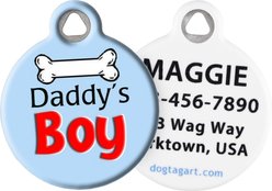 Dog Tag Art Daddy's Boy Personalized Dog & Cat ID Tag, Large slide 1 of 5