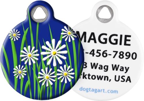 Show full view: Dog Tag Art Daisy Personalized Dog & Cat ID Tag, Large slide 1 of 6
