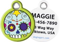 Dog Tag Art Dia de los Muertos Personalized Dog & Cat ID Tag, Large