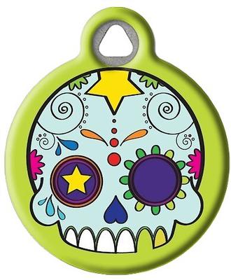 Show full view: Dog Tag Art Dia de los Muertos Personalized Dog & Cat ID Tag, Small slide 2 of 5