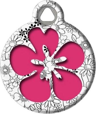 Show full view: Dog Tag Art Flower Power Personalized Dog & Cat ID Tag, Large slide 3 of 6