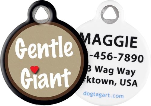 Show full view: Dog Tag Art Gentle Giant Personalized Dog & Cat ID Tag, Large slide 1 of 6