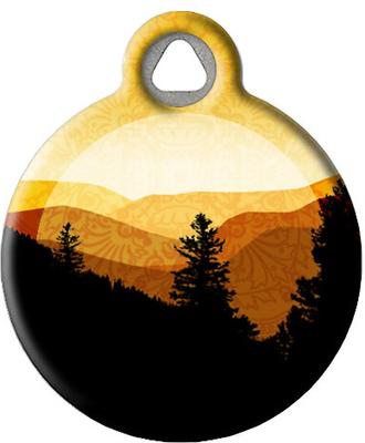 Show full view: Dog Tag Art Golden Mountains Personalized Dog & Cat ID Tag, Small slide 2 of 6