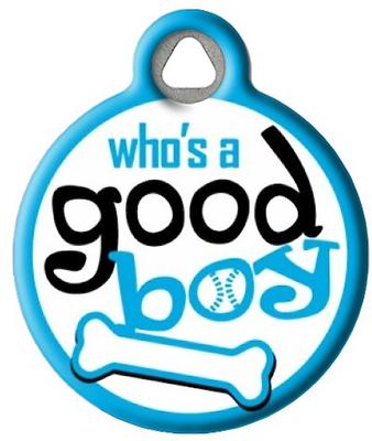 Show full view: Dog Tag Art Good Boy Personalized Dog & Cat ID Tag, Large slide 2 of 5