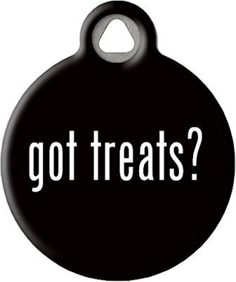 Show full view: Dog Tag Art Got Treats? Personalized Dog & Cat ID Tag, Large slide 2 of 5