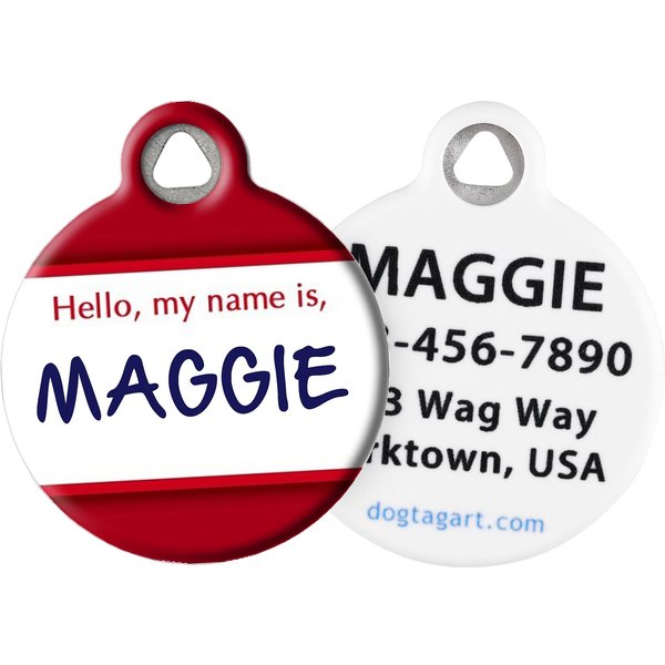 Dog Tag Art Hello. My Name Is Personalized Dog & Cat ID Tag