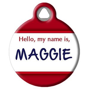 Dog Tag Art Hello. My Name Is Personalized Dog & Cat ID Tag, Large