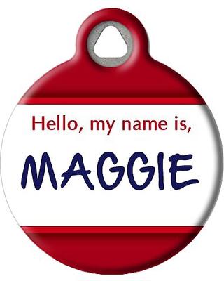 Show full view: Dog Tag Art Hello. My Name Is Personalized Dog & Cat ID Tag, Large slide 2 of 6