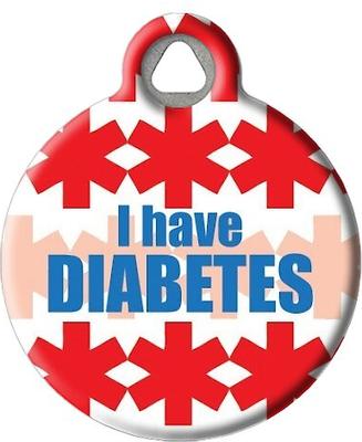 Show full view: Dog Tag Art I Have Diabetes Personalized Dog & Cat ID Tag, Large slide 3 of 7