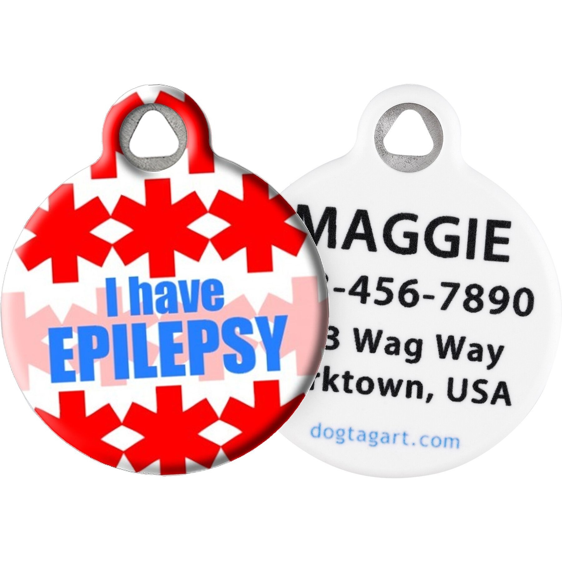 Dog Tag Art I Have Epilepsy Personalized Dog & Cat ID Tag, Small