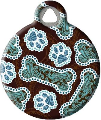 Show full view: Dog Tag Art Java Paisley Personalized Dog & Cat ID Tag, Large slide 2 of 5