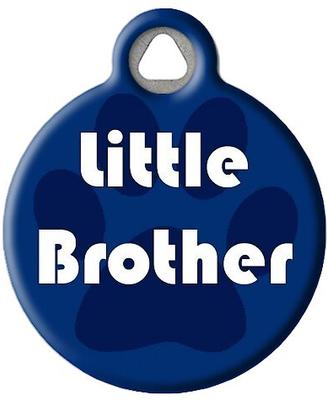 Show full view: Dog Tag Art Little Brother Personalized Dog & Cat ID Tag, Small slide 2 of 5
