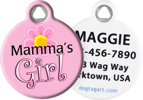 Show full view: Dog Tag Art Mama's Girl Personalized Dog & Cat ID Tag, Large slide 1 of 6