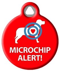 Dog Tag Art Microchip Alert Personalized Dog & Cat ID Tag, Large slide 2 of 5
