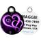 Show in main carousel: Dog Tag Art Neon Purple Hearts Personalized Dog & Cat ID Tag, Large slide 1 of 7