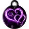 Show in main carousel: Dog Tag Art Neon Purple Hearts Personalized Dog & Cat ID Tag, Large slide 3 of 7
