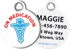 Dog Tag Art On Medication Personalized Dog & Cat ID Tag, Large