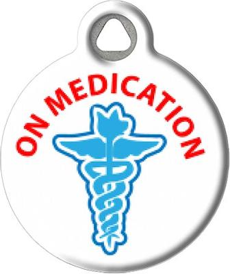 Show full view: Dog Tag Art On Medication Personalized Dog & Cat ID Tag, Small slide 2 of 6